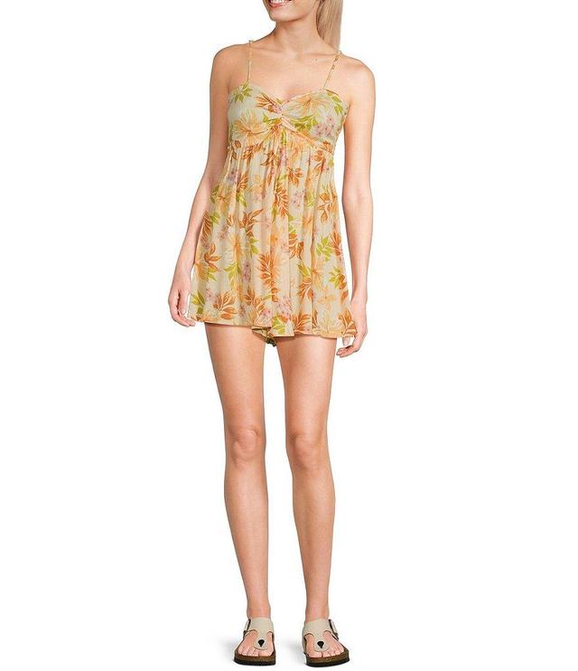 Billabong Day Glow Sweetheart Neck Printed Romper Product Image