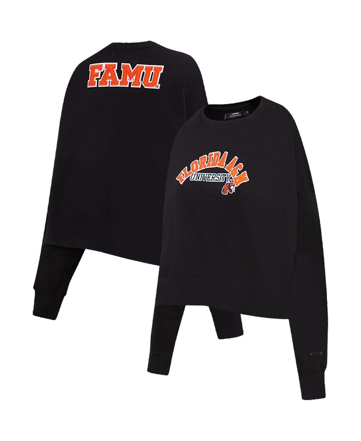 Womens Black Florida A&M Rattlers Classic 3-Hit Pullover Sweatshirt Product Image