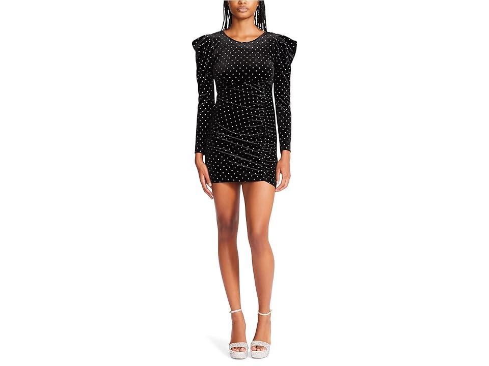 Betsey Johnson Power Sleeve Metallic Dot Velvet Dress Women's Clothing product image