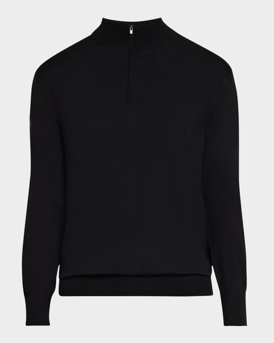 Men's Fine Knit Quarter-Zip Sweater Product Image