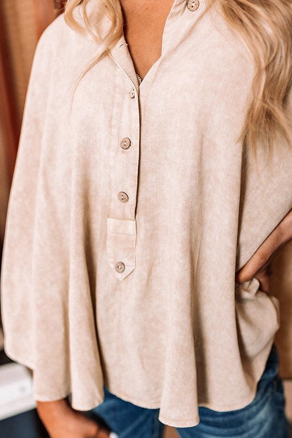 Clear As Day Shift Top In Beige Product Image