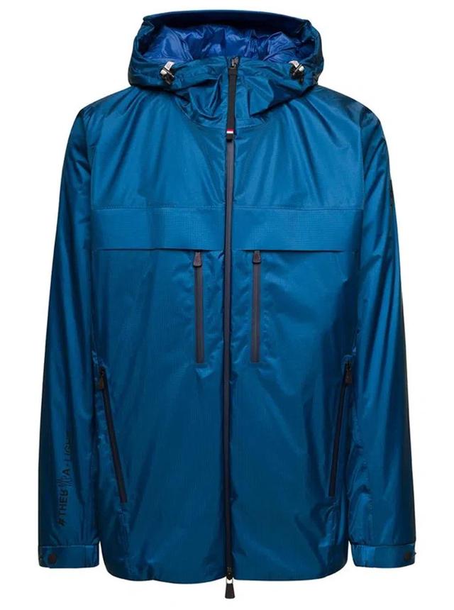 Grenoble Drawstring Hooded Jacket In Blue Product Image