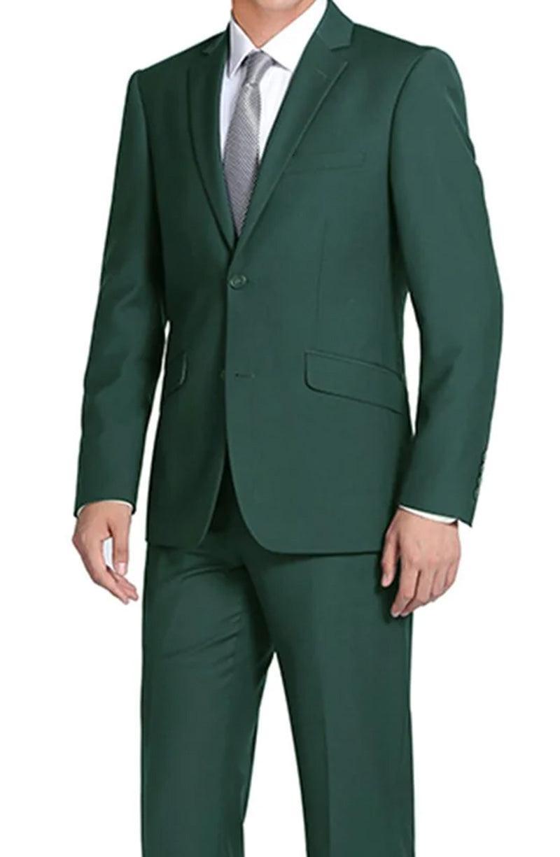 Vanderbilt Collection  - Classic 2 Piece Suit 2 Buttons Regular Fit In Green Product Image