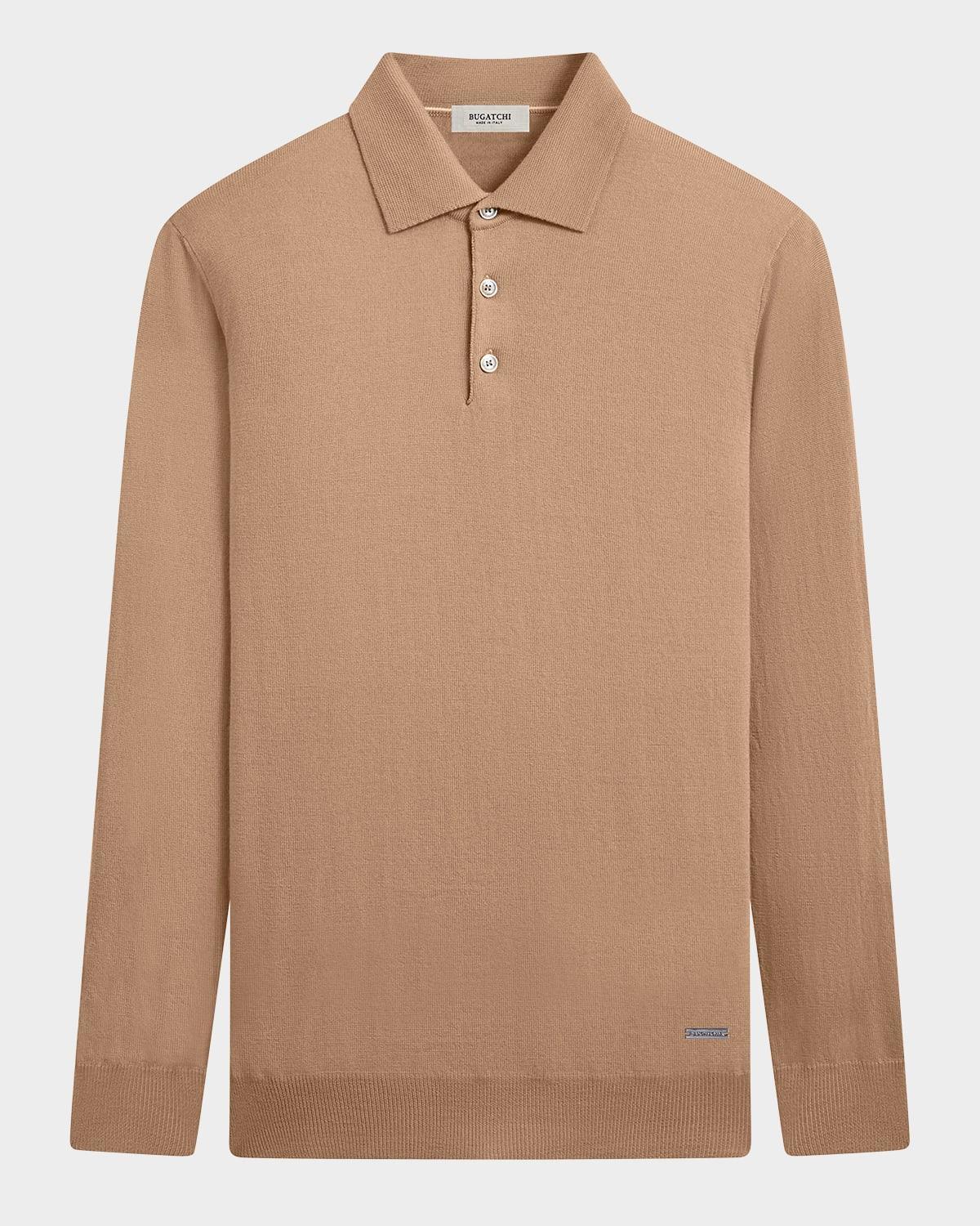 Mens Solid Polo Sweater Product Image