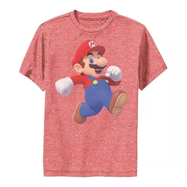 Boys 8-20 Super Mario Bros Mario Running Man Poster Tee, Boys Red Grey Product Image