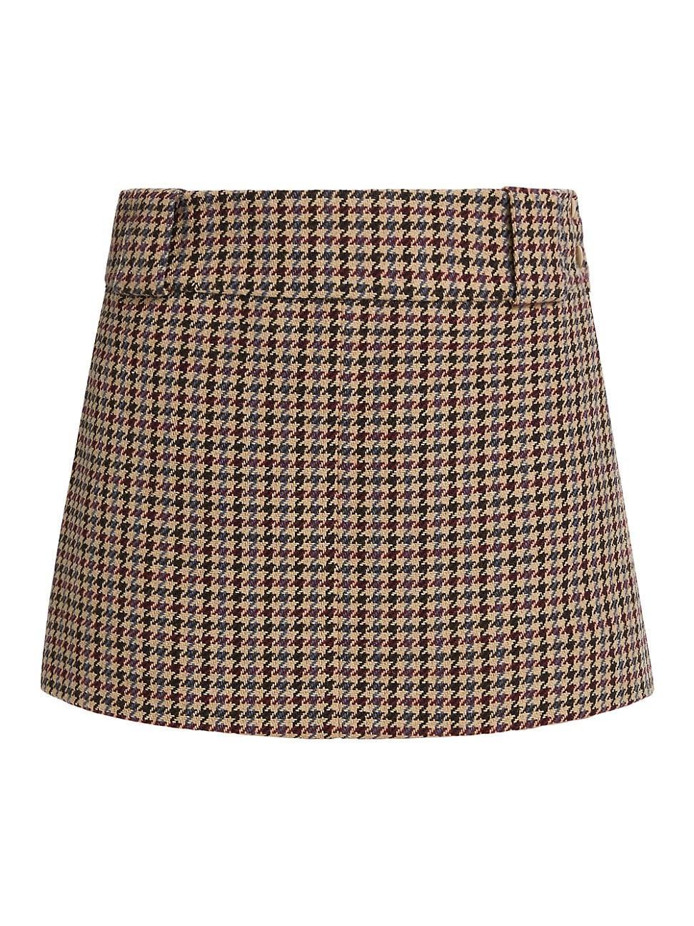 Womens Bernice Houndstooth Miniskirt product image