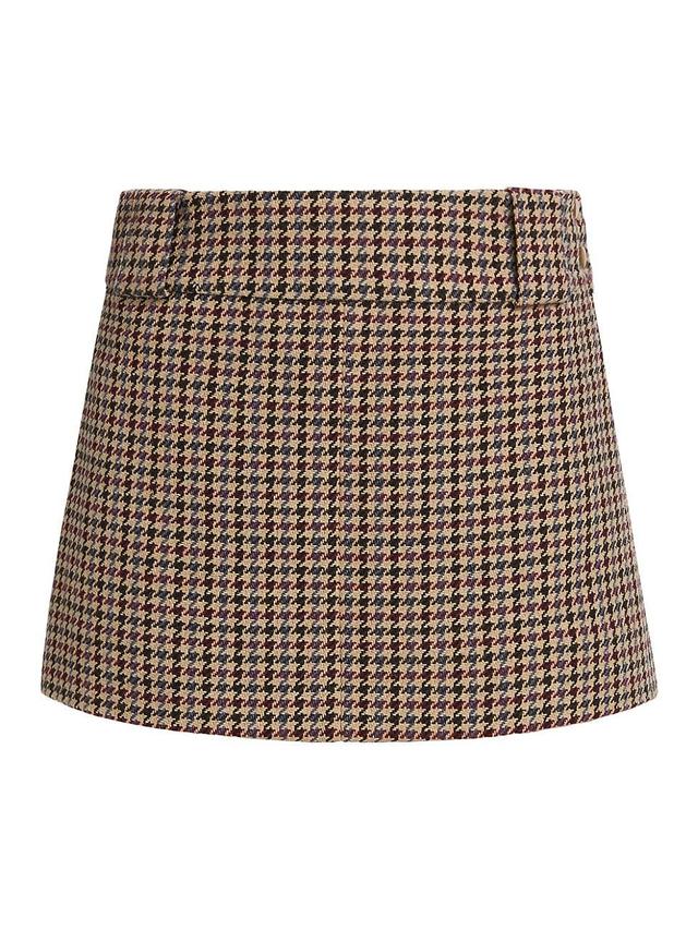 Womens Bernice Houndstooth Miniskirt Product Image