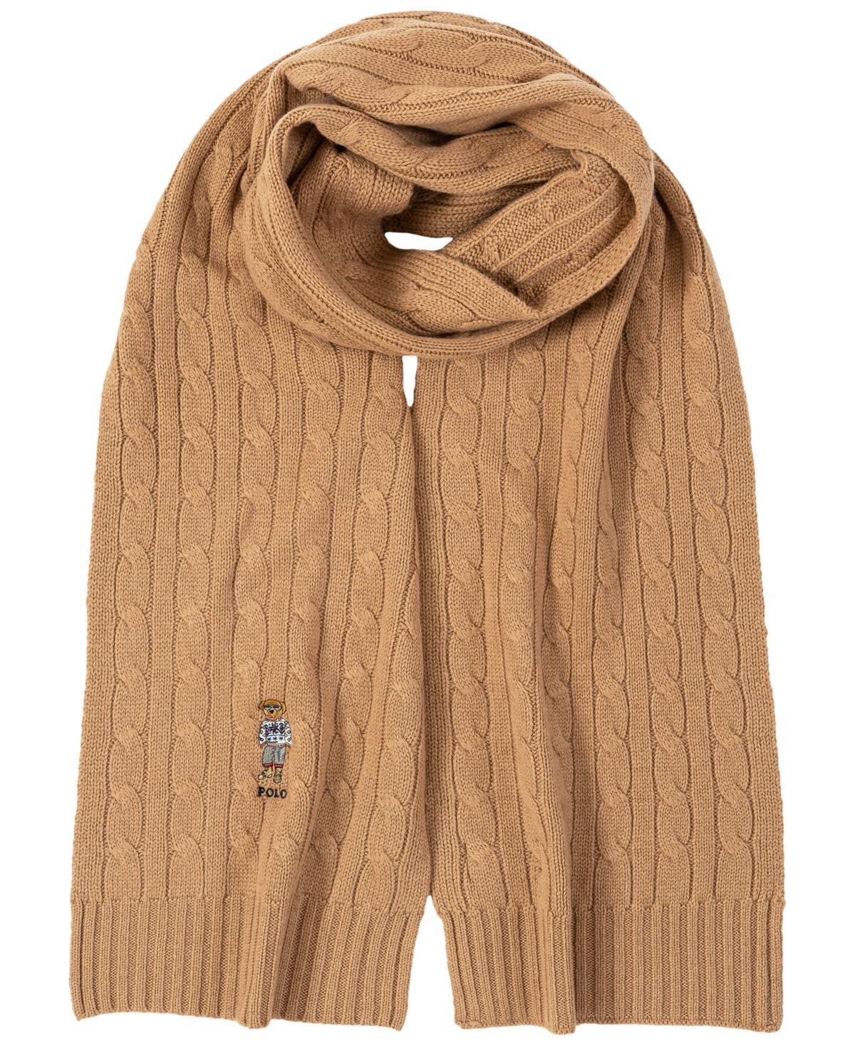 Polo Ralph Lauren Mens holiday Bear Cable Scarf Product Image