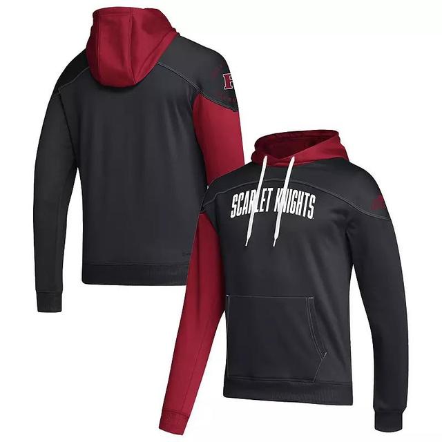 Mens adidas /Scarlet Rutgers Scarlet Knights Block Stadium AEROREADY Pullover Hoodie Product Image