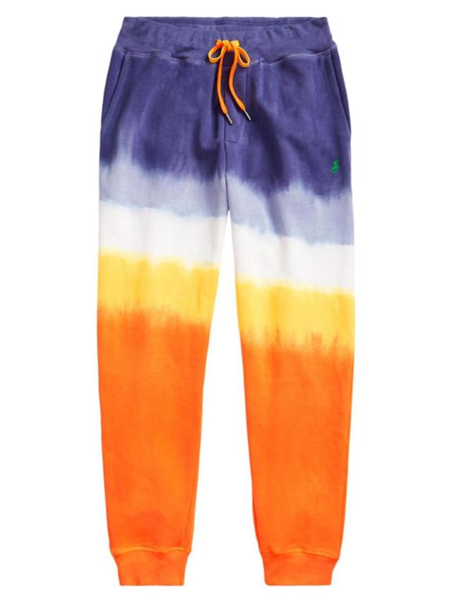 Dip-dye Cotton-blend Jogger Sweatpants In Bright Signal Orange Multi Product Image