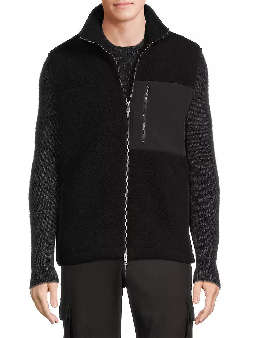 Faux-Sherpa Zip-Up Gilet Product Image