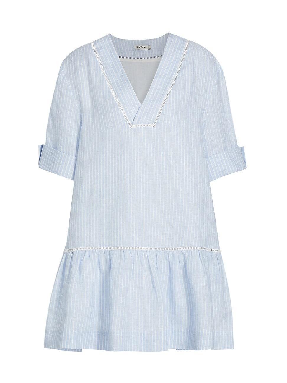 Womens Jori Linen Stripe Minidress Product Image