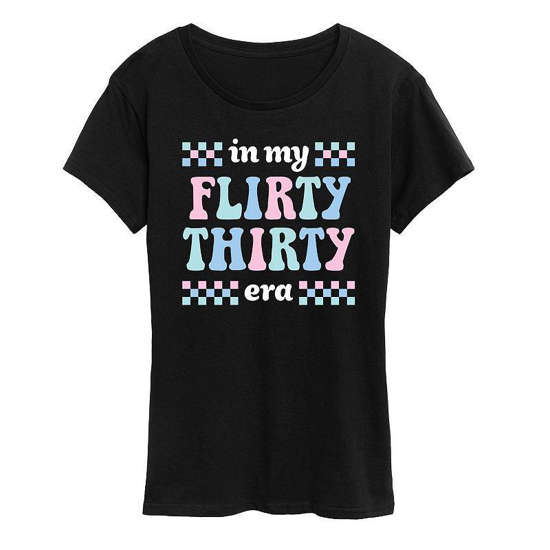 Womens In My Flirty Thirty Era Graphic Tee Blue Product Image