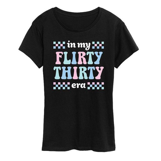 Womens In My Flirty Thirty Era Graphic Tee Blue Product Image