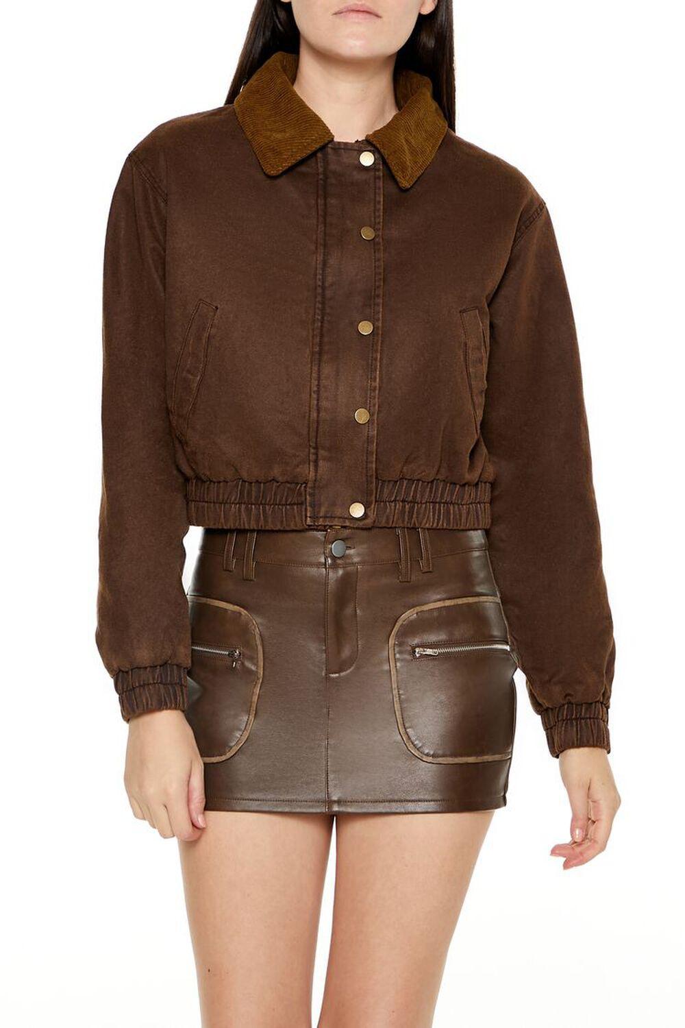 Faux Leather Bomber Jacket | Forever 21 product image