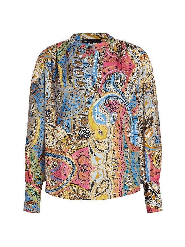 Womens The Lara Silk Paisley Blouse Product Image