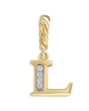 Womens Pav Initial Pendant in 18K Yellow Gold with Diamonds Product Image