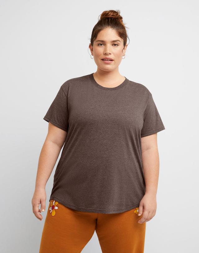 Hanes Originals Womens Tri-Blend T-Shirt, Relaxed Fit (Plus Size) Dark Crimson 4X Product Image