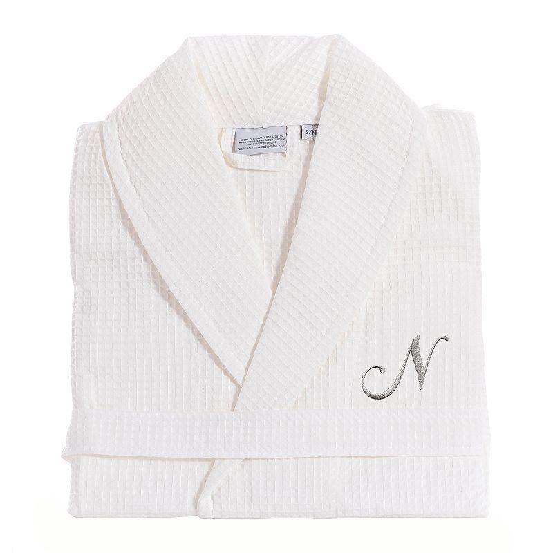 Linum Home Textiles Turkish Cotton Personalized Waffle Weave Bathrobe, Womens Product Image