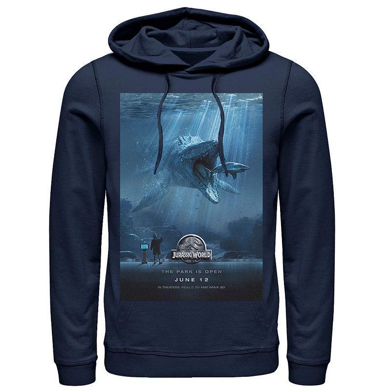 Mens Jurassic World Mosasaurus Movie Poster Hoodie Product Image