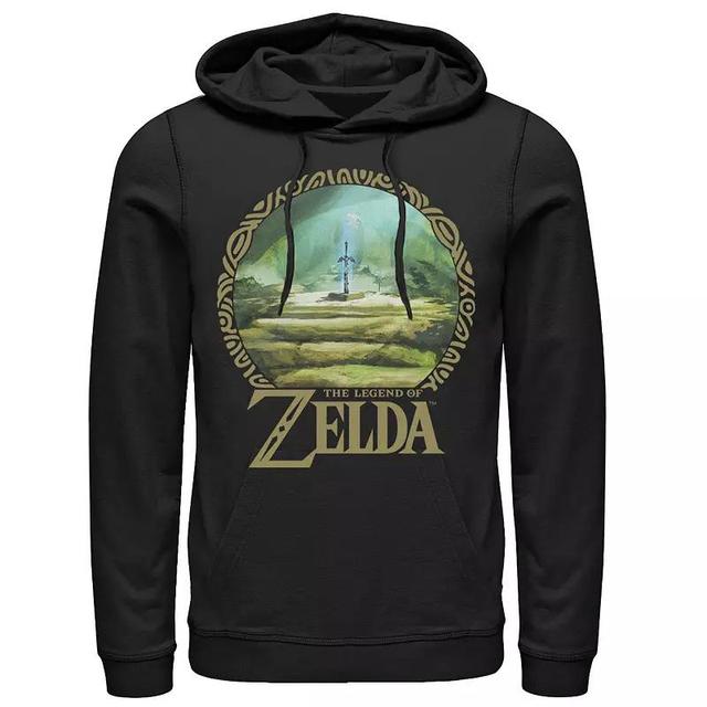 Mens Zelda Korok Forest Circle Portrait Hoodie Black Product Image