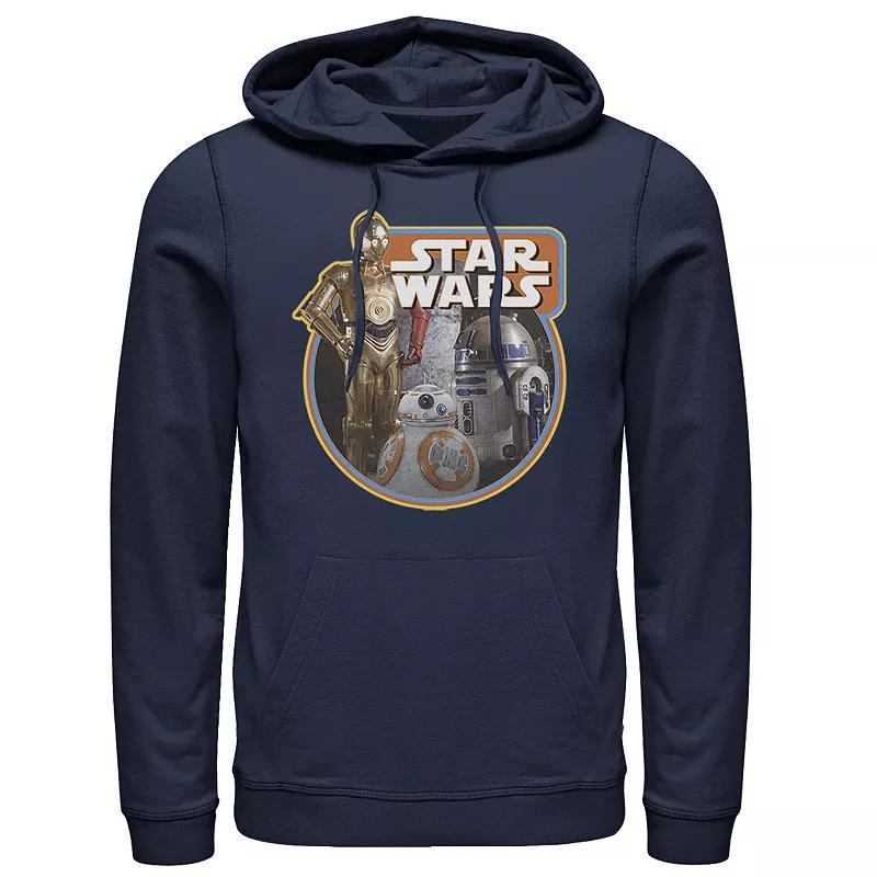 Mens Star Wars These Droids Group Shot Hoodie Blue Product Image