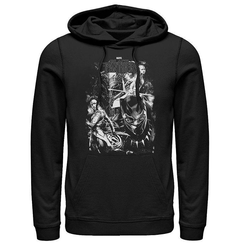 Mens Marvel Panther Group Shot Stars Poster Pullover Hoodie Product Image