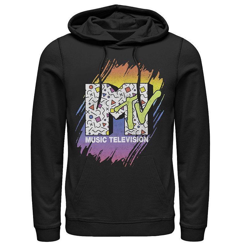 Mens MTV Music Television Gradient Paint Swipe Logo Hoodie Product Image