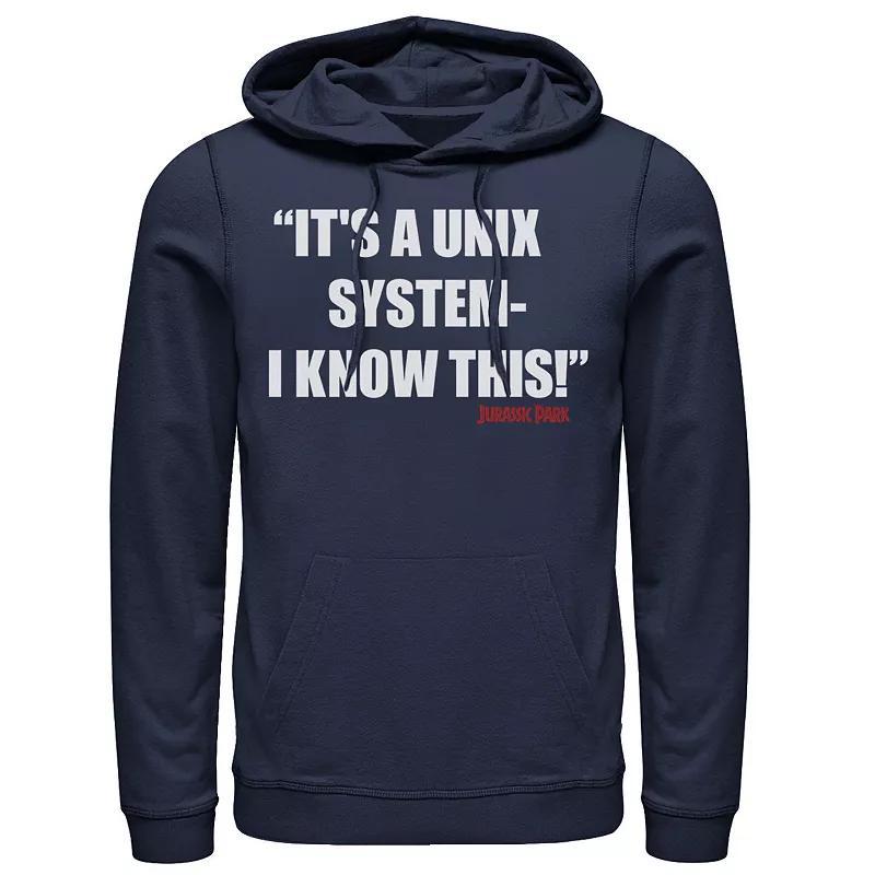 Mens Jurassic Park Its A Unix-System I know This Hoodie Grey Heather Product Image