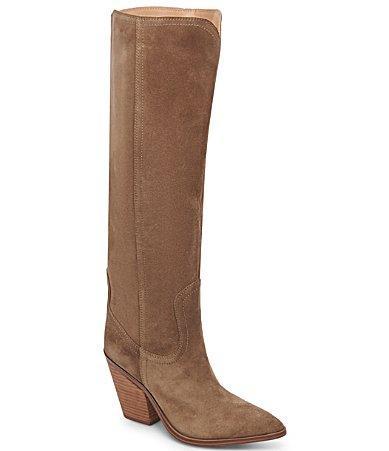 Blondo Wrangle Waterproof Suede Tall Western Inspired Boots Product Image