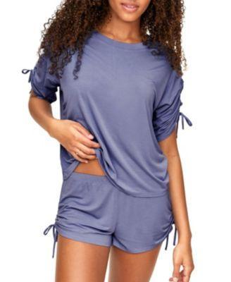 Adore Me Womens Laura Pajama Knit Top & Short Set Product Image