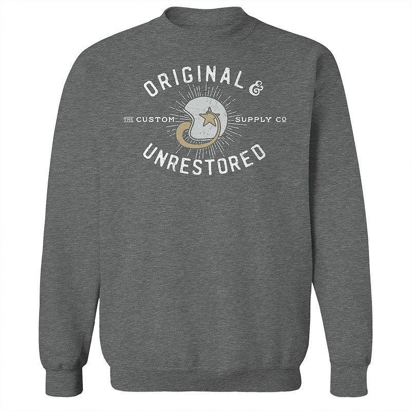 Mens Custom Supply Fleece Graphic Sweatshirt Grey Product Image