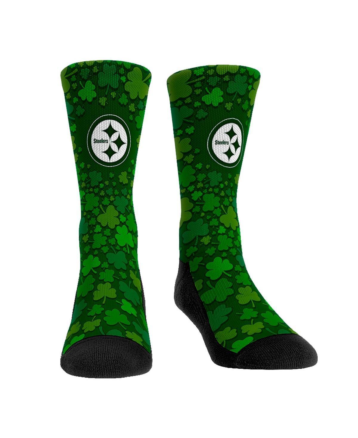 Rock Em Socks Pittsburgh Steelers St. Pattys Day Shamrock Crew Socks, Mens Product Image