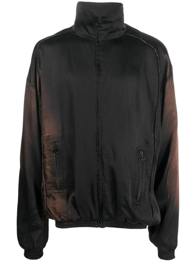 High-neck Bomber-jacket In Black Product Image