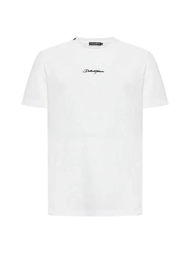 Logo Cotton T-shirt In White Product Image