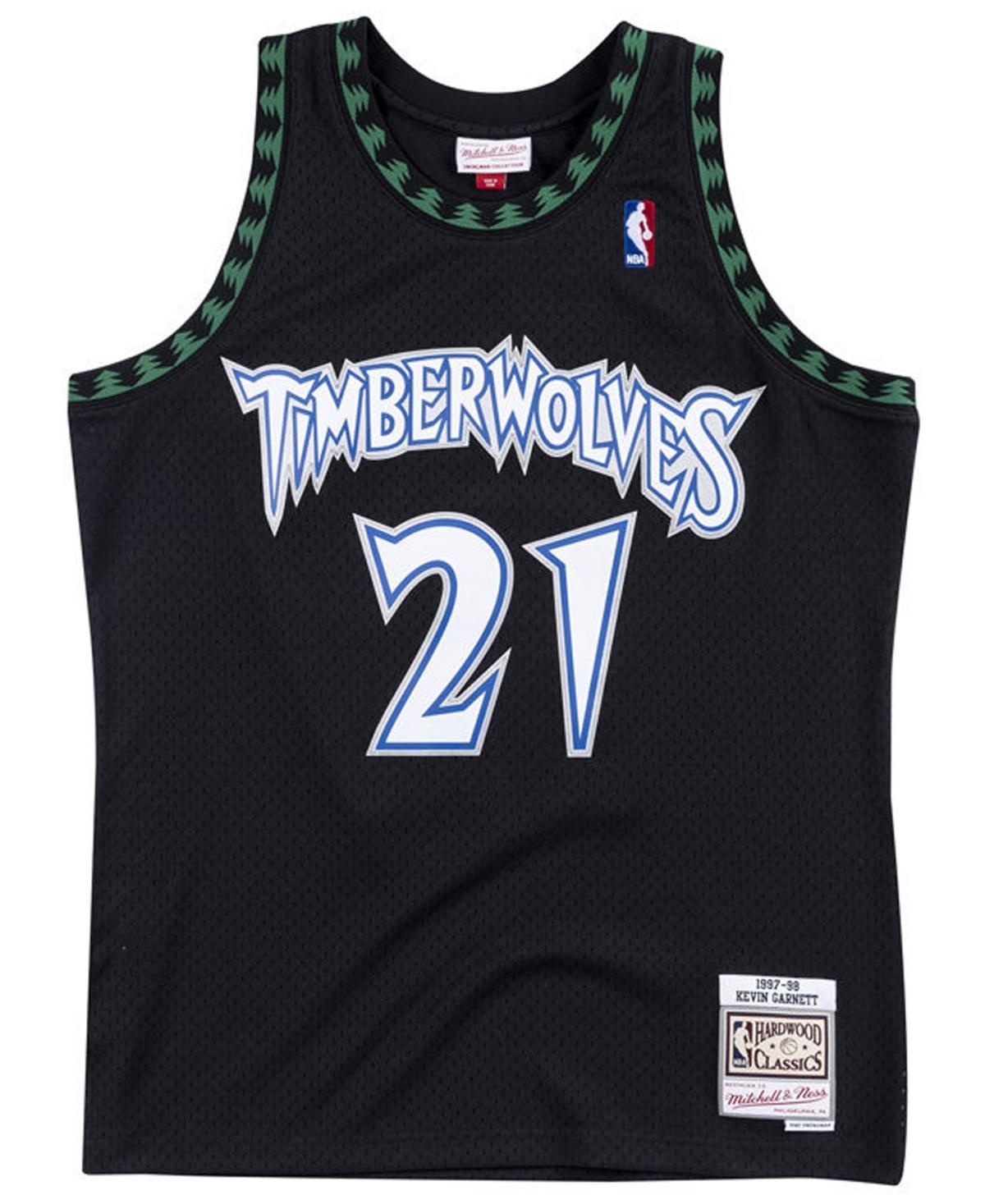 Mens Mitchell & Ness Kevin Garnett Black Minnesota Timberwolves 1997-98 Hardwood Classics Swingman Player Jersey - Black Product Image