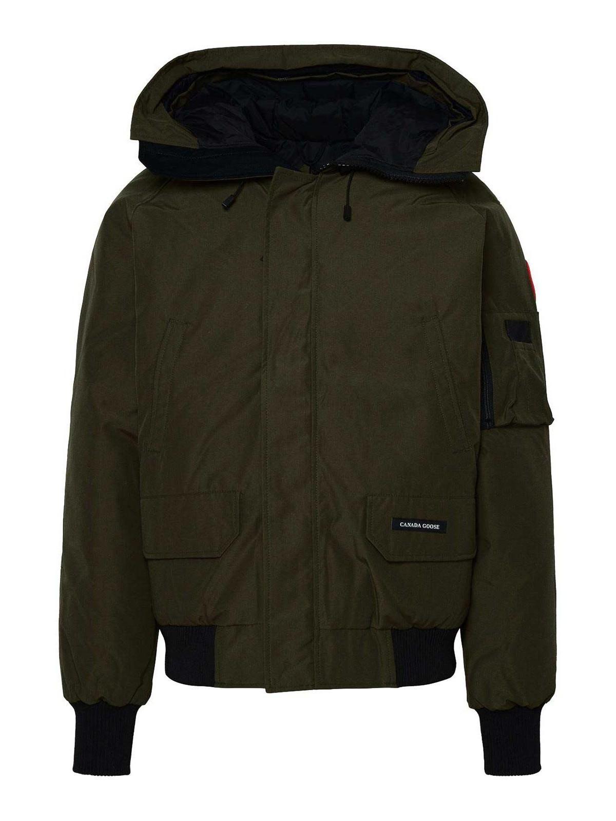 CANADA GOOSE Military Green Quilted Bomber Jacket For Men In Verde Product Image