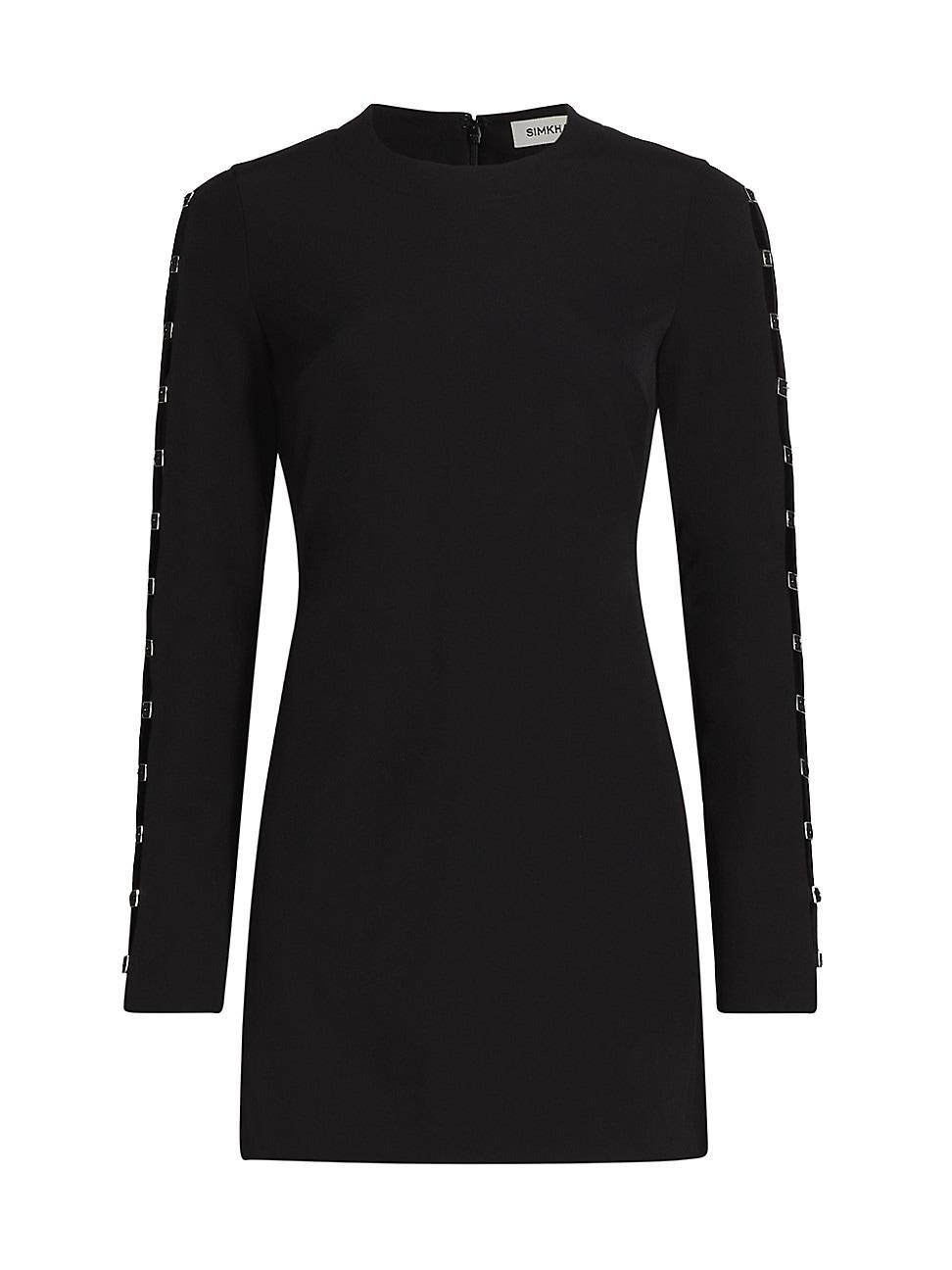 Womens Tamera Buckle-Sleeve Minidress Product Image