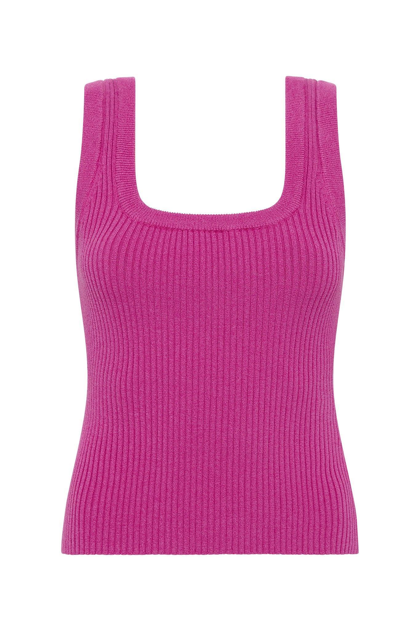 Bronte Scoop Neck Rib Tank Product Image