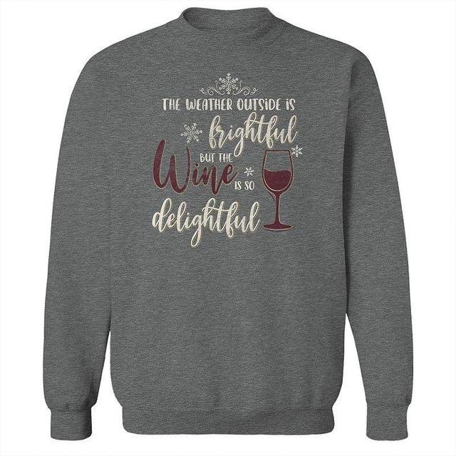 Mens The Weather Outside Fleece Sweatshirt, Womens Grey Heather Product Image