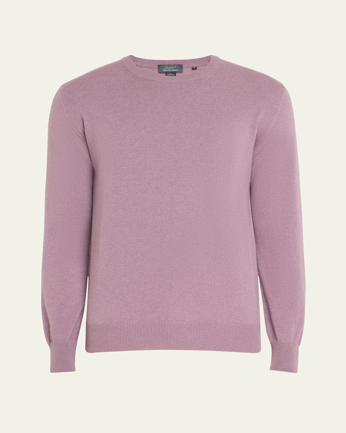 Mens Solid Cashmere Crewneck Sweater Product Image