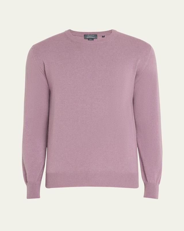 Mens Solid Cashmere Crewneck Sweater Product Image