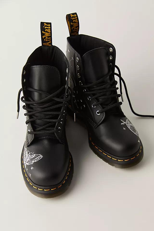 Dr. Martens 1460 Pascal Celestial Moth Embroidered Lace-Up Boots Product Image