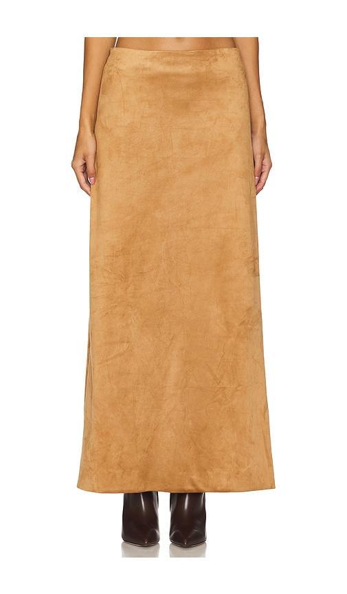 Brandy Faux Suede Maxi Skirt Product Image