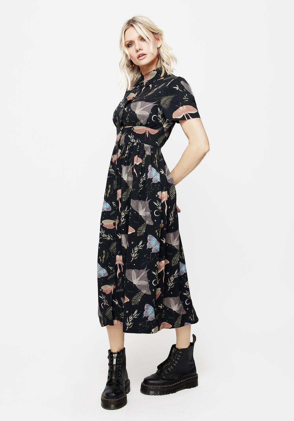 Nightmoth Midi Shirt Dress Product Image