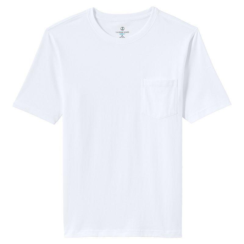 Mens Lands End Super-T Short Sleeve T-Shirt with Pocket Product Image