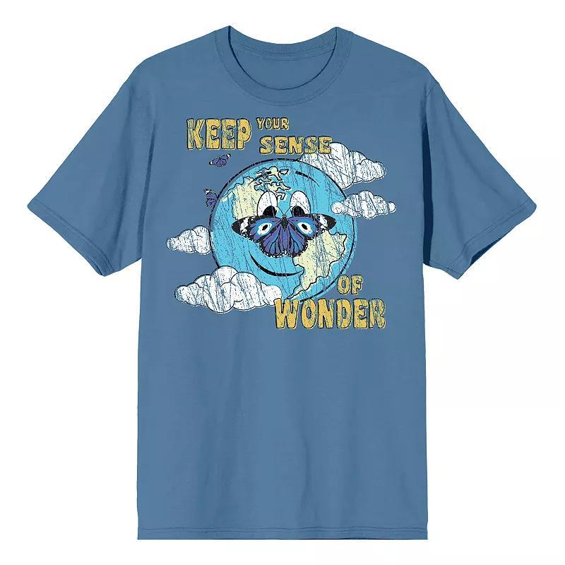 Mens Positive Vibes Cartoon Earth Tee Product Image