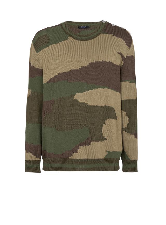 Wool camouflage jumper Product Image