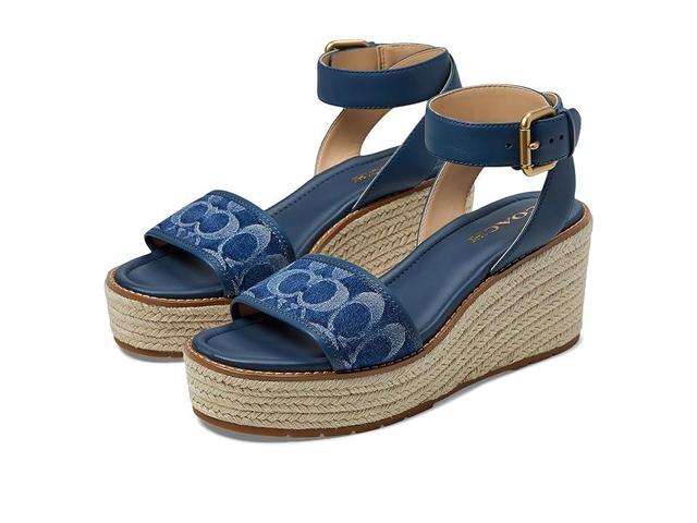 COACH Katherine Signature C Denim Espadrille Denim) Women's Flat Shoes Product Image