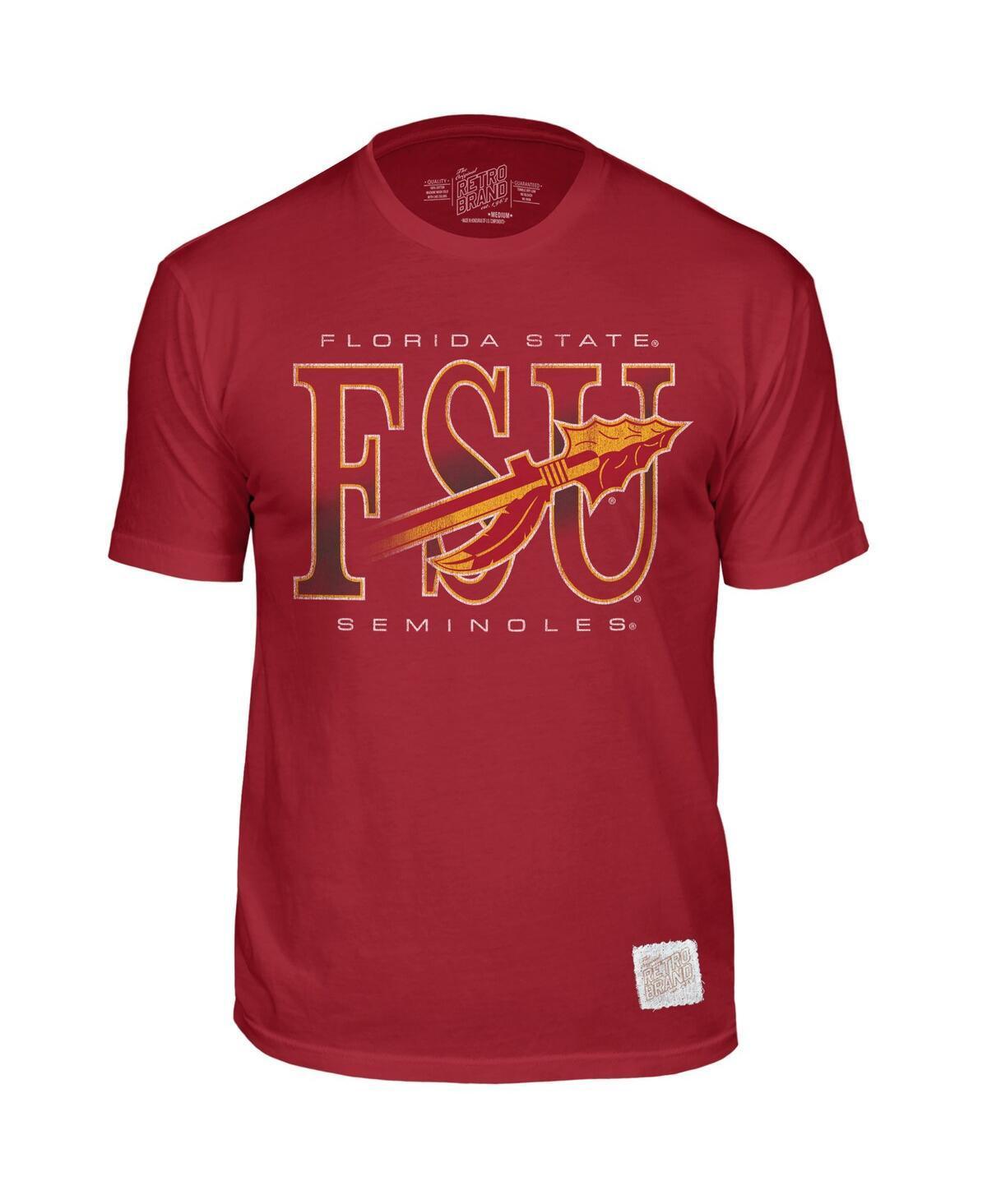 Mens Original Retro Brand Garnet Distressed Florida State Seminoles Retro T-shirt Product Image